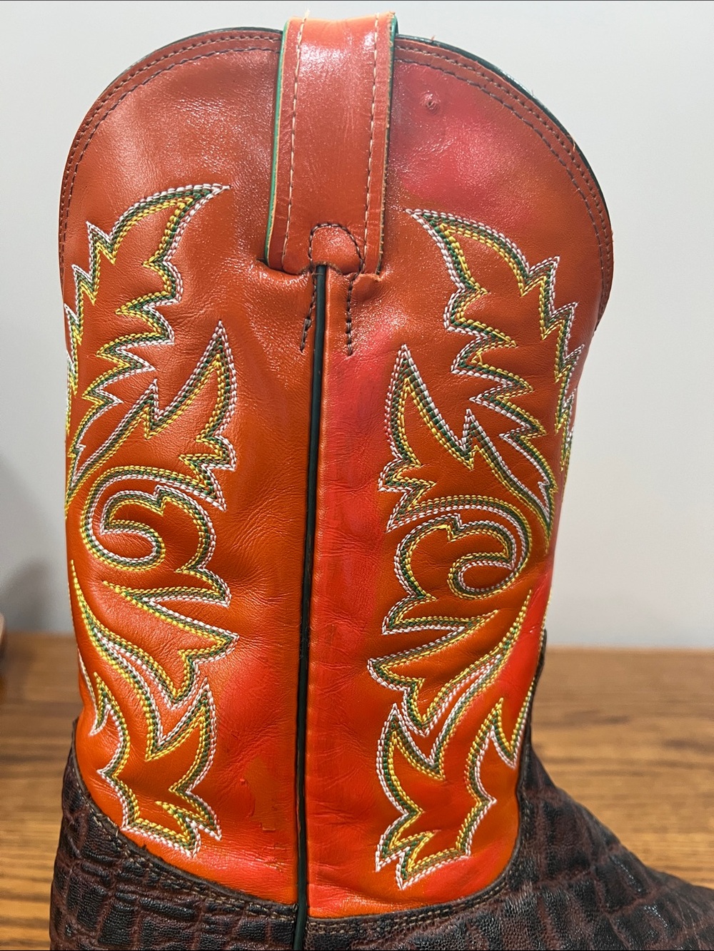 Justin boots 3504 western. Size 11 1/2 D. NOTE in details. - Picture 5 of 9